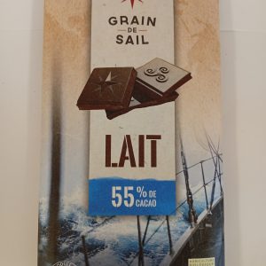 Tablette de chocolat au Lait 55% cacao  – 100G