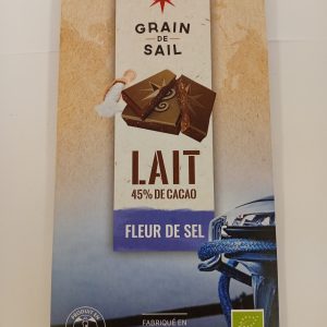 Tablette de chocolat au Lait et fleur de sel – 100G