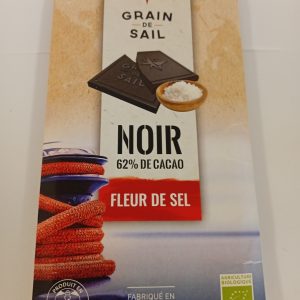 Tablette de chocolat Noir et fleur de sel – 100G
