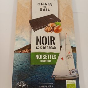 Tablette de chocolat noir et noisettes torréfiées – 100G