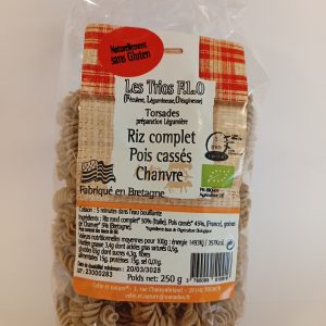 Torsades Riz complet / Pois cassés / Chanvre 250g